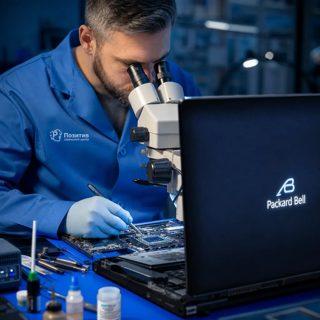 Замена видеокарты ноутбука Packard Bell в Воскресенске