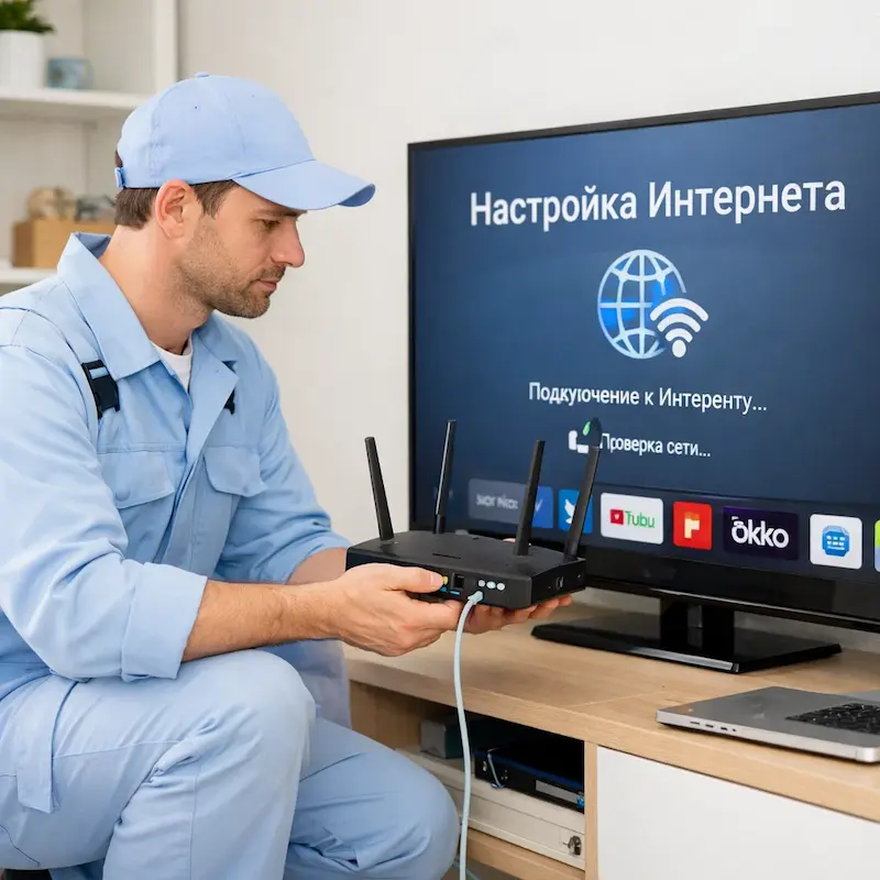 Настройка интернета на телевизоре в Воскресенске