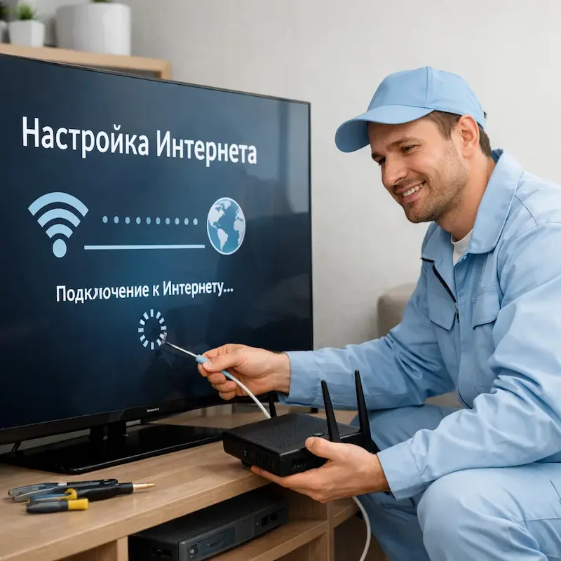 Настройка интернета на ТВ в Воскресенске