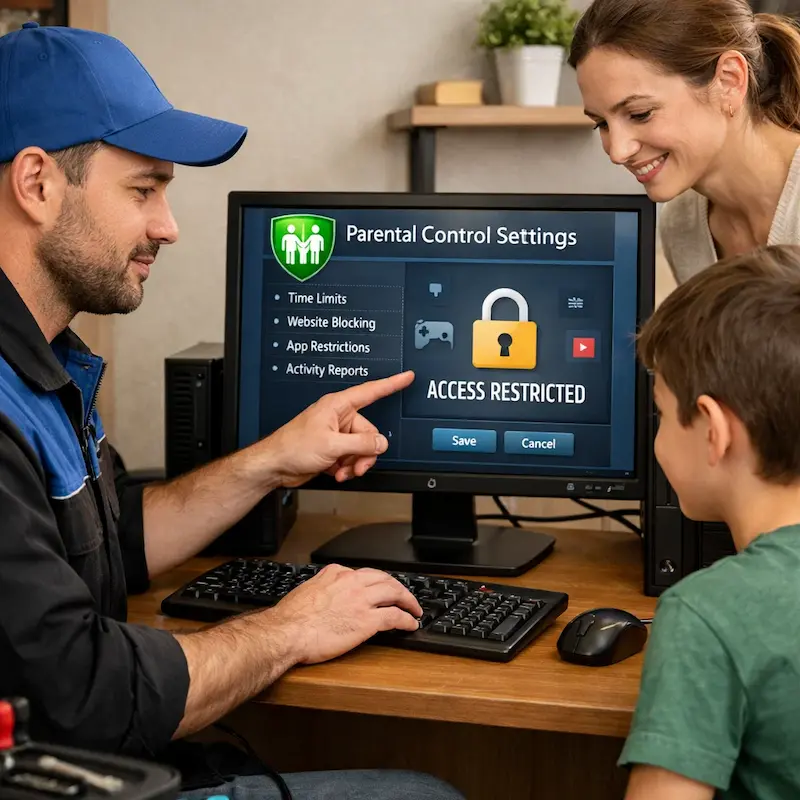 Родительский контроль на компьютере и ноутбуке в Воскресенске