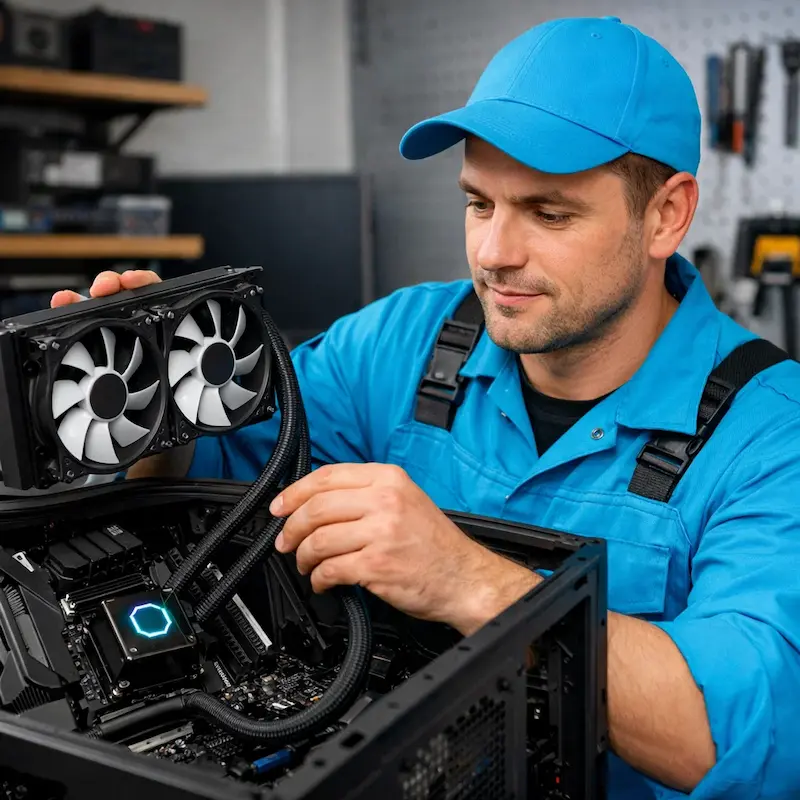 Установка водяного охлаждения на компьютер в Воскресенске